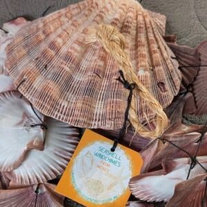 Essential Decor Inc Seashell Wind Chimes Mexico Natural Scallop Shell 17 Inch